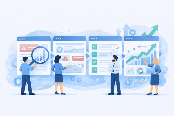 Processus d’analyse, d’optimisation et d’amélioration continue des performances d’un site web.