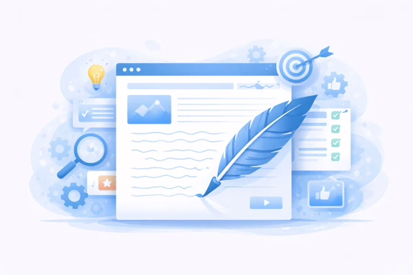 Rédaction de contenu optimisé pour un site web, alliant clarté, structure et performance SEO.